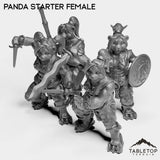 Tabletop Terrain Miniature Full Set Panda Starter Female