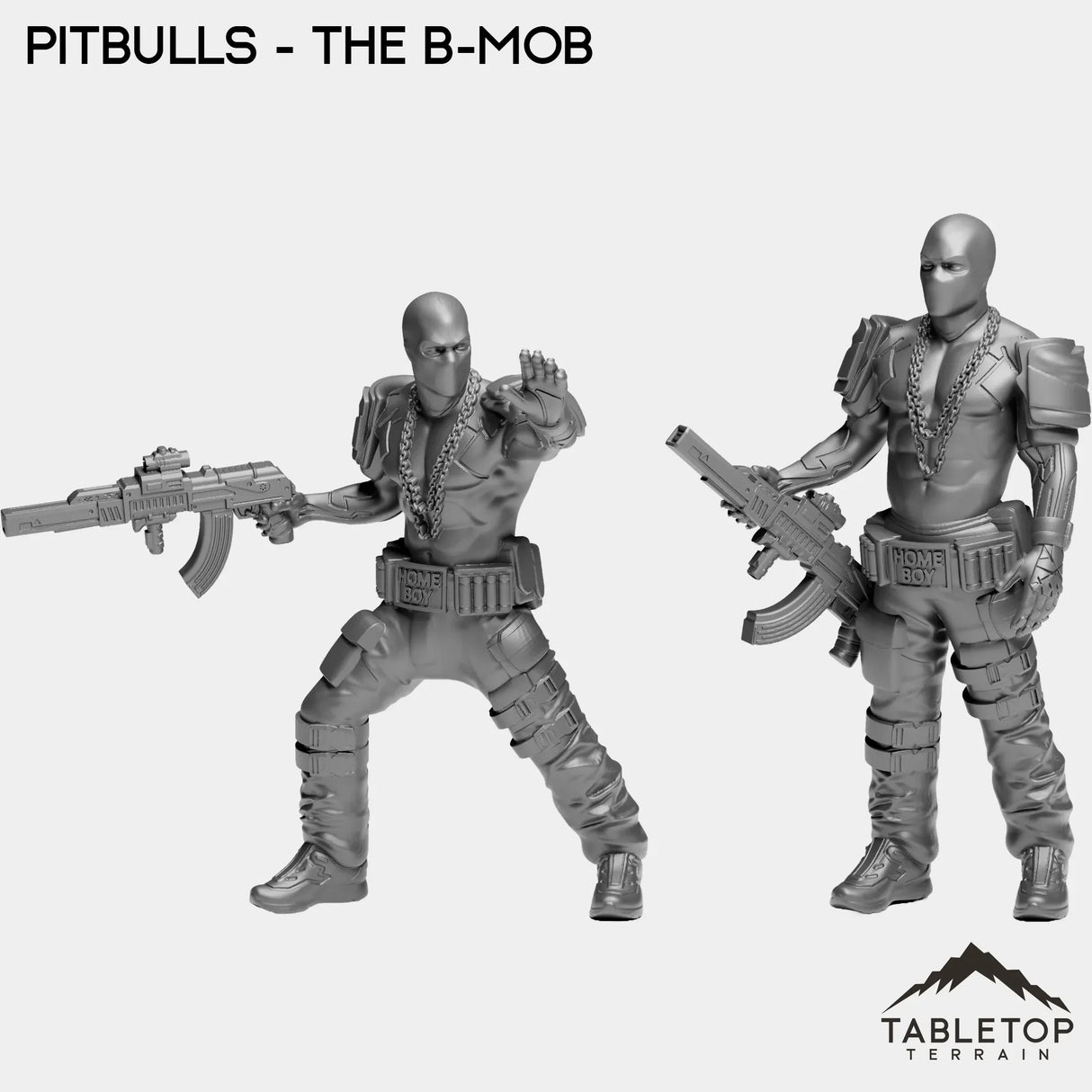 Tabletop Terrain Miniature Full Set PitBulls - The B-Mob