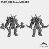 Tabletop Terrain Miniature Full Set Pure Orc Dualwielder