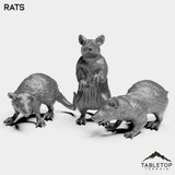 Tabletop Terrain Miniature Full Set Rats