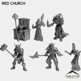 Tabletop Terrain Miniature Full Set Red Church Bundle