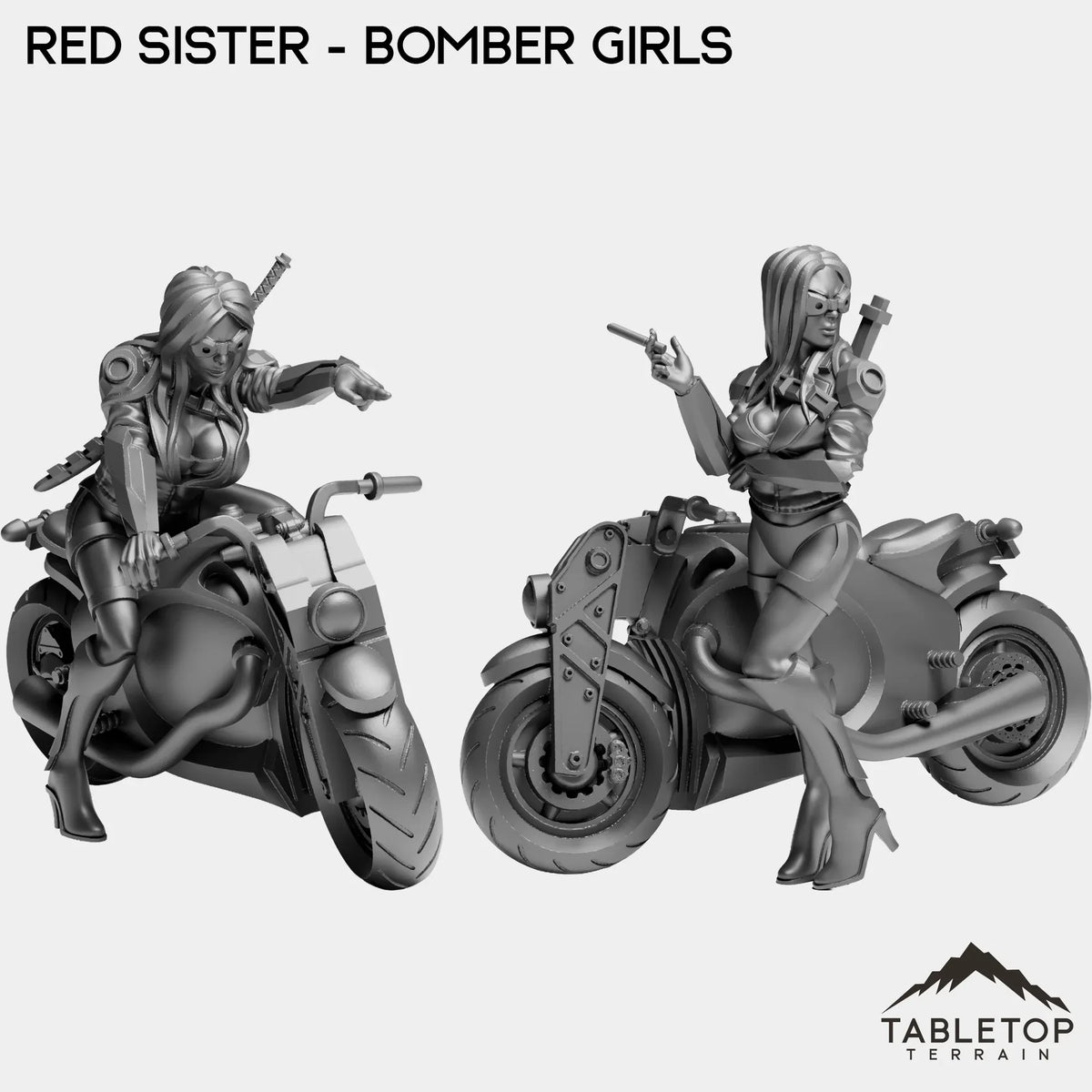Tabletop Terrain Miniature Full Set Red Sister - Bomber Girls