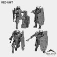 Tabletop Terrain Miniature Full Set RED Unit
