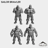 Tabletop Terrain Miniature Full Set Sailor Brawler