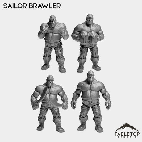 Tabletop Terrain Miniature Full Set Sailor Brawler