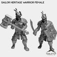 Tabletop Terrain Miniature Full Set Sailor Heritage Warrior Female