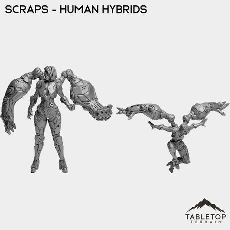 Tabletop Terrain Miniature Full Set Scraps - Human Hybrids