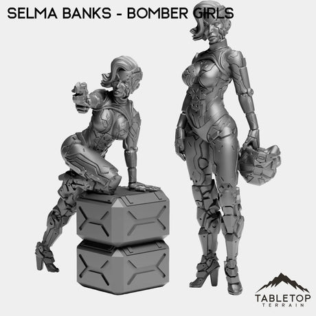 Tabletop Terrain Miniature Full Set Selma Banks - Bomber Girls