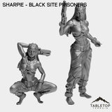 Tabletop Terrain Miniature Full Set Sharpie - Black Site Prisoners