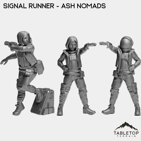 Tabletop Terrain Miniature Full Set Signal Runner - Ash Nomads