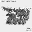 Tabletop Terrain Miniature Full Set Troll Druid Forms