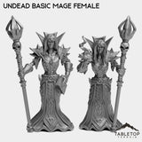 Tabletop Terrain Miniature Full Set Undead Basic Mage Female