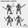 Tabletop Terrain Miniature Full Set Undead Basic Warrior