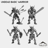Tabletop Terrain Miniature Full Set Undead Basic Warrior