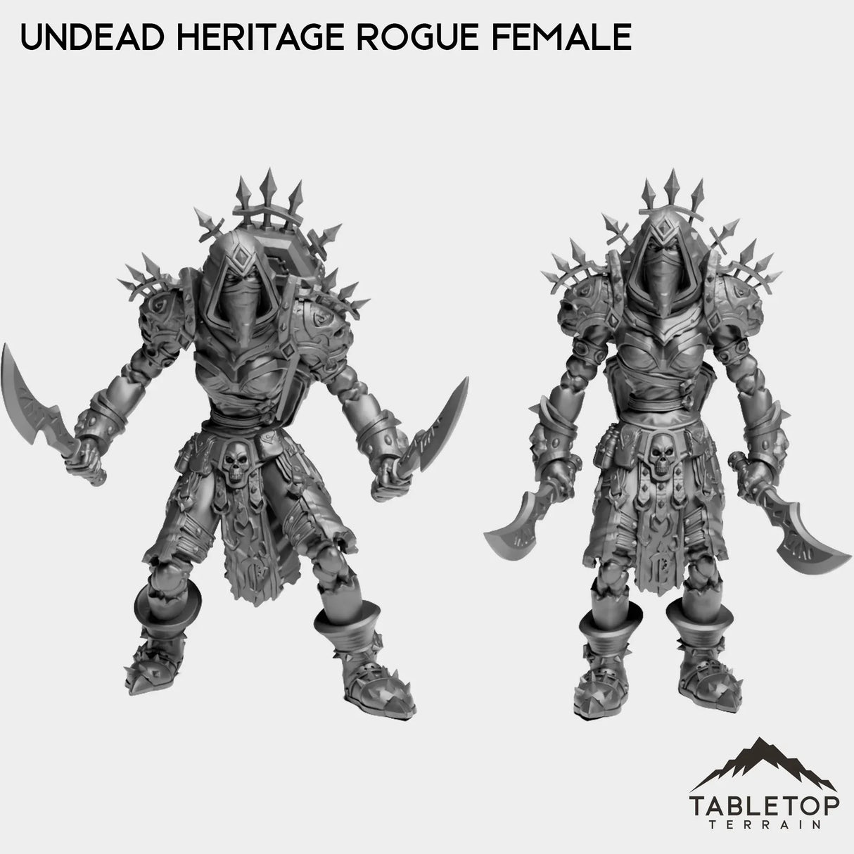 Tabletop Terrain Miniature Full Set Undead Heritage Rogue Female