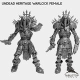 Tabletop Terrain Miniature Full Set Undead Heritage Warlock Female