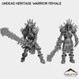 Tabletop Terrain Miniature Full Set Undead Heritage Warrior Female