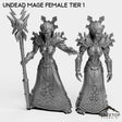 Tabletop Terrain Miniature Full Set Undead Mage Female Tier 1