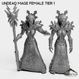 Tabletop Terrain Miniature Full Set Undead Mage Female Tier 1