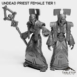Tabletop Terrain Miniature Full Set Undead Priest Female Tier 1