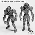 Tabletop Terrain Miniature Full Set Undead Rogue Female Tier 1