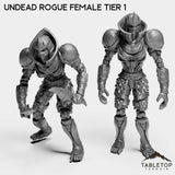 Tabletop Terrain Miniature Full Set Undead Rogue Female Tier 1