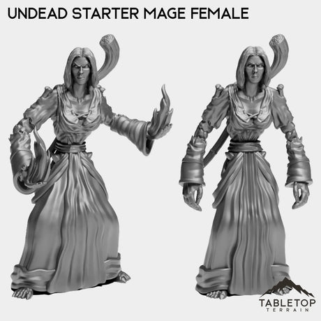 Tabletop Terrain Miniature Full Set Undead Starter Mage Female