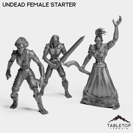 Tabletop Terrain Miniature Full Set Undead Starters Female