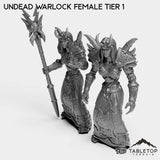 Tabletop Terrain Miniature Full Set Undead Warlock Female Tier 1