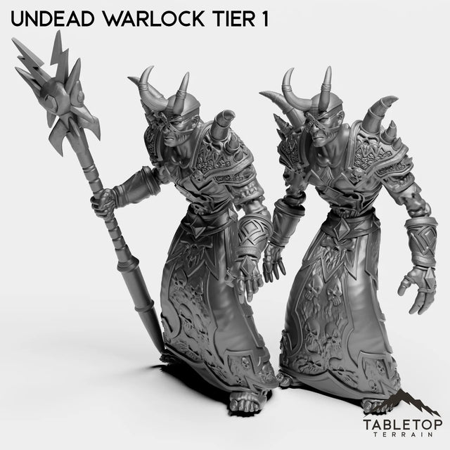 Tabletop Terrain Miniature Full Set Undead Warlock Tier 1
