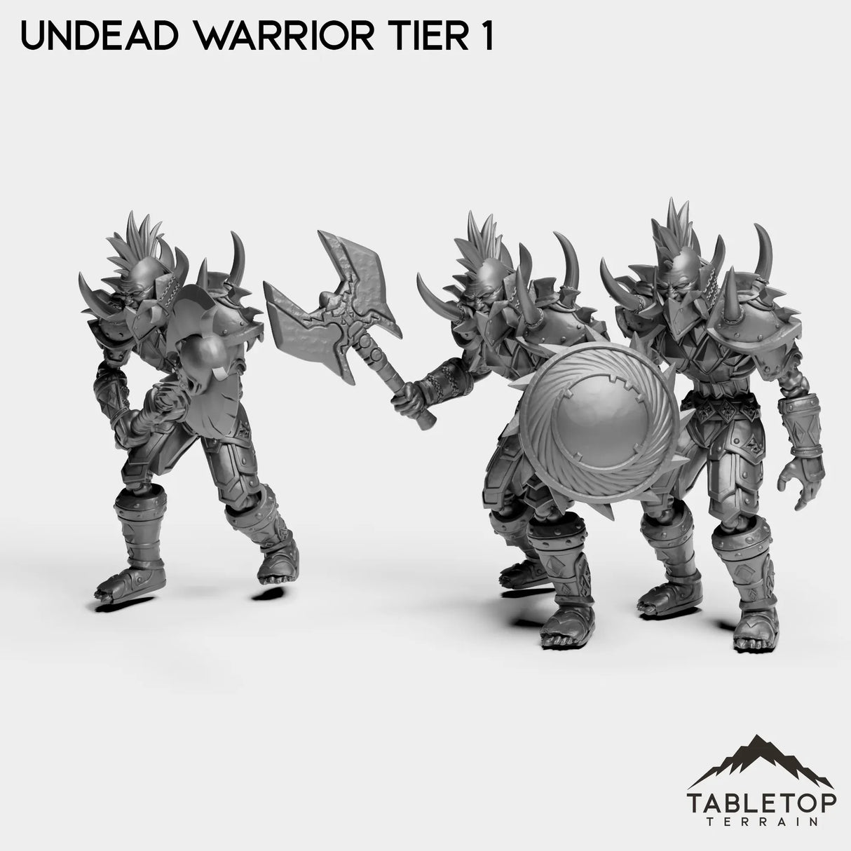 Tabletop Terrain Miniature Full Set Undead Warrior Tier 1