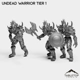 Tabletop Terrain Miniature Full Set Undead Warrior Tier 1