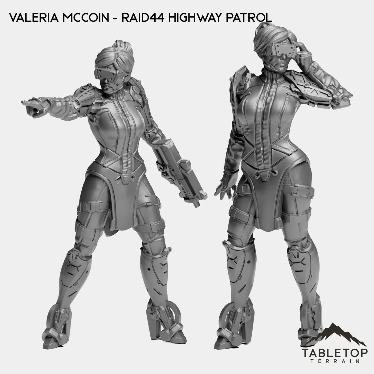 Tabletop Terrain Miniature Full Set Valeria McCoin - Raid44 Highway Patrol