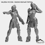 Tabletop Terrain Miniature Full Set Valeria McCoin - Raid44 Highway Patrol