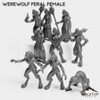 Tabletop Terrain Miniature Full Set Werewolf Feral Female