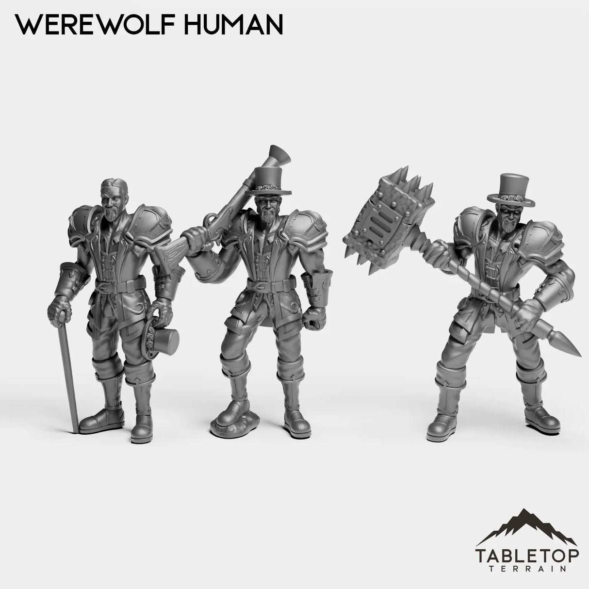 Tabletop Terrain Miniature Full Set Werewolf Human