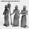 Tabletop Terrain Miniature Full Set Werewolf Human Female