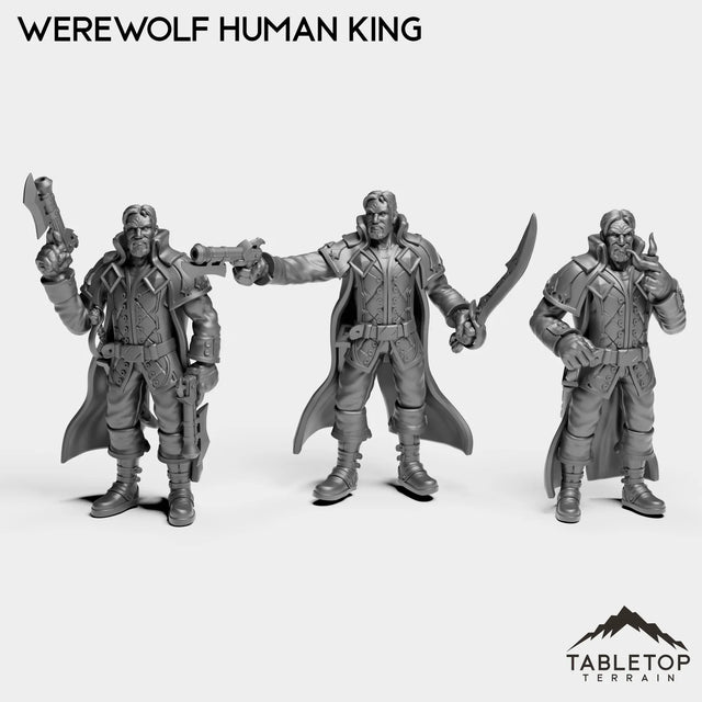 Tabletop Terrain Miniature Full Set Werewolf Human King
