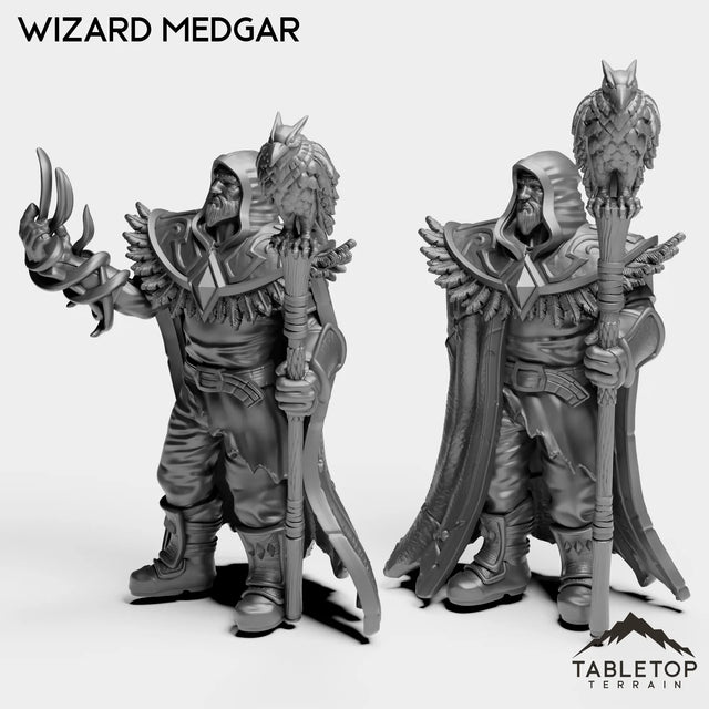 Tabletop Terrain Miniature Full Set Wizard Medgar