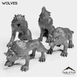 Tabletop Terrain Miniature Full Set Wolves