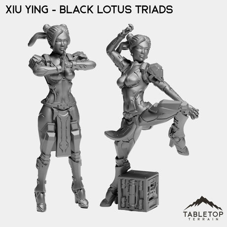 Tabletop Terrain Miniature Full Set Xiu Ying - Black Lotus Triads