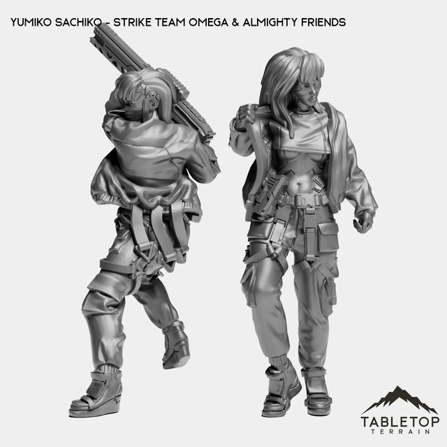 Tabletop Terrain Miniature Full Set Yumiko Sachiko - Strike Team Omega & Almighty Friends