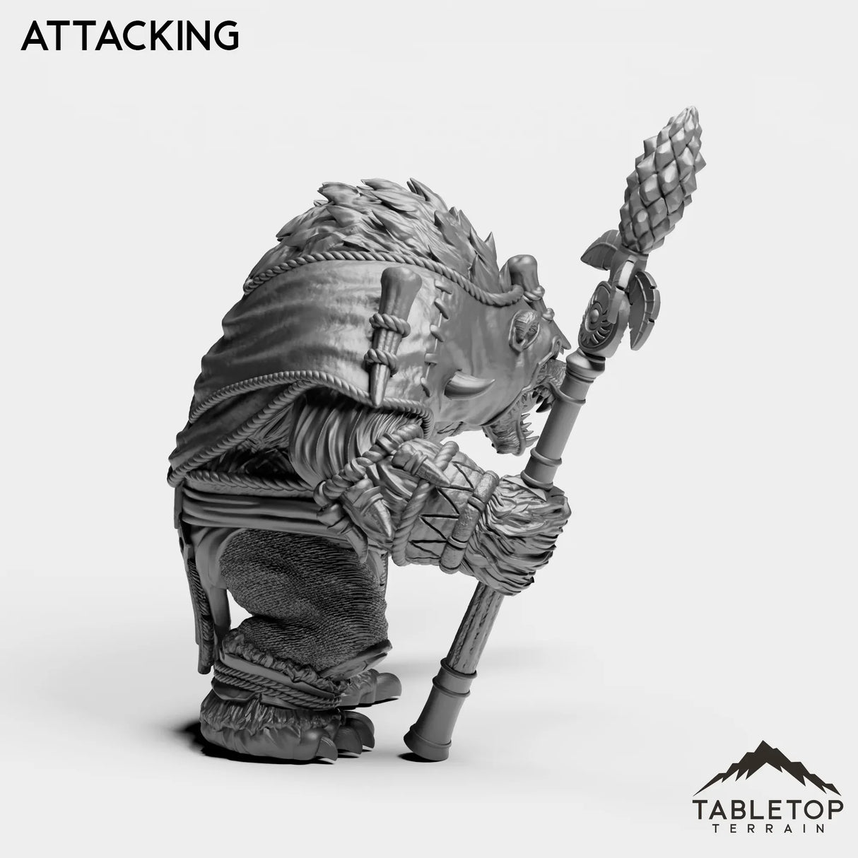 Tabletop Terrain Miniature Furbolg Shaman Leader