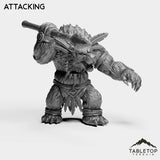 Tabletop Terrain Miniature Furbolg With Spear