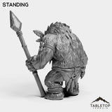 Tabletop Terrain Miniature Furbolg With Spear