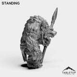 Tabletop Terrain Miniature Furbolg With Spear