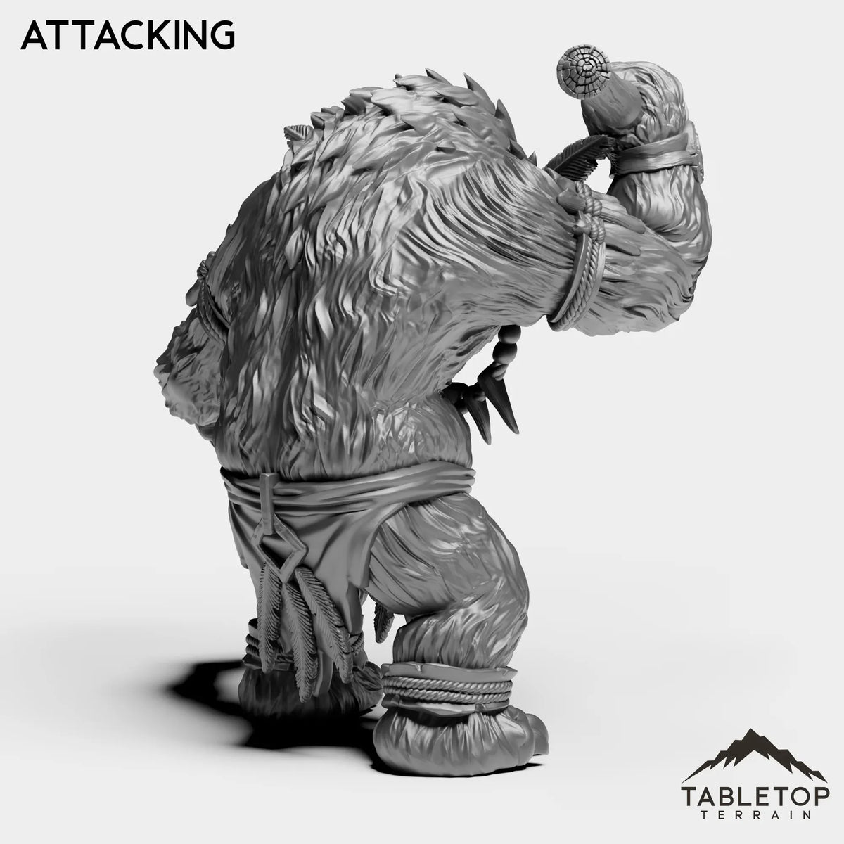 Tabletop Terrain Miniature Furbolg With Spear