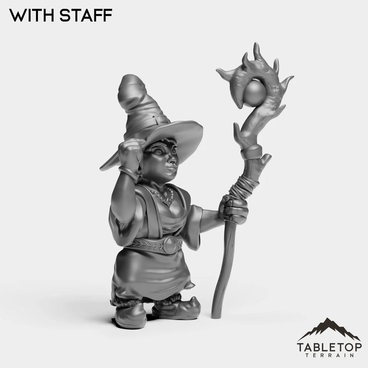 Tabletop Terrain Miniature Gnome Fire Mage