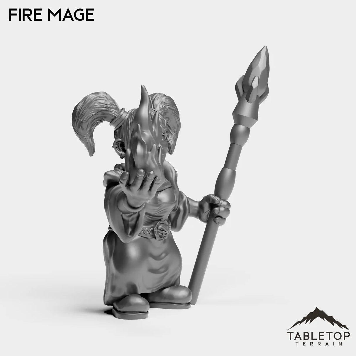 Tabletop Terrain Miniature Gnome Fire Mage