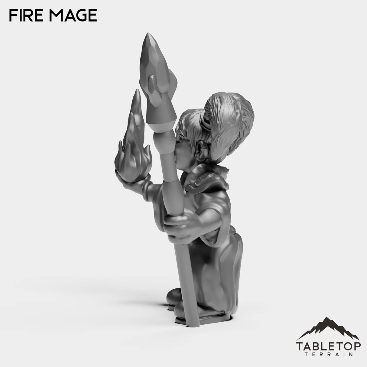 Tabletop Terrain Miniature Gnome Fire Mage